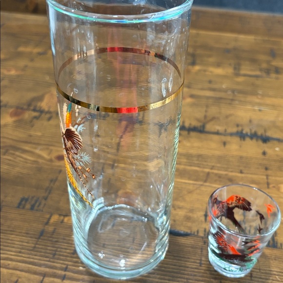 Vintage Glass martini pitcher with matching shot glass - Picture 2 of 6